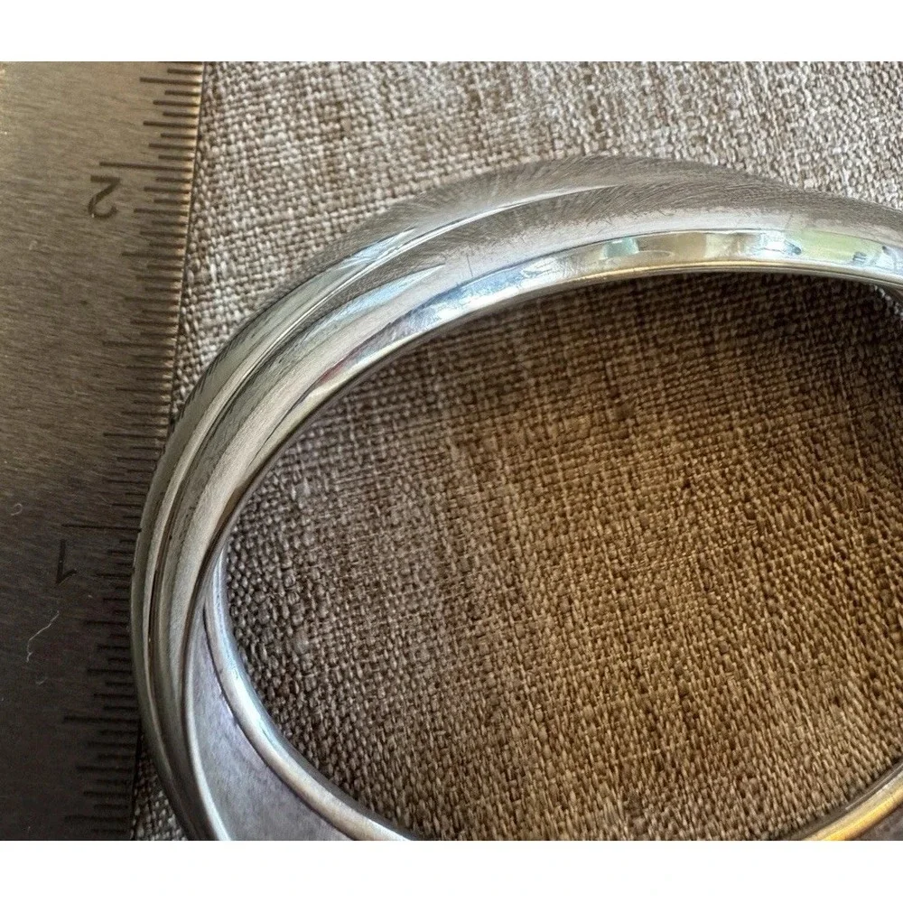 Stefani Argento 925 Italy Sterling Silver Bypass Cuff Bracelet 20.6g